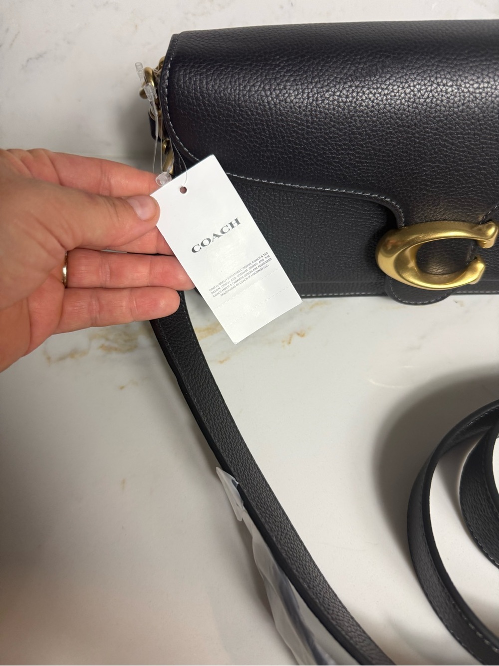 NWT COACH Tabby 26 Pebble Leather Gold Tone Shoulder Crossbody Bag - Picture 8 of 13